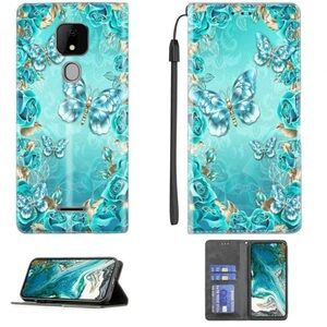 Floral Rose Blue Butterfly Design Phone Case Cover Ans Artia ACK2326 CPT YHD NEW